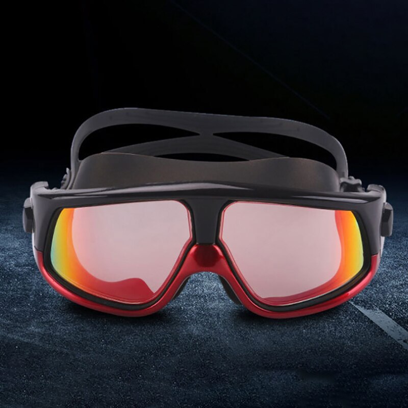 Swimming Goggles Comfortable Silicone Large Frame Swim Glasses Anti-Fog UV Men Women Swim Mask Waterproof