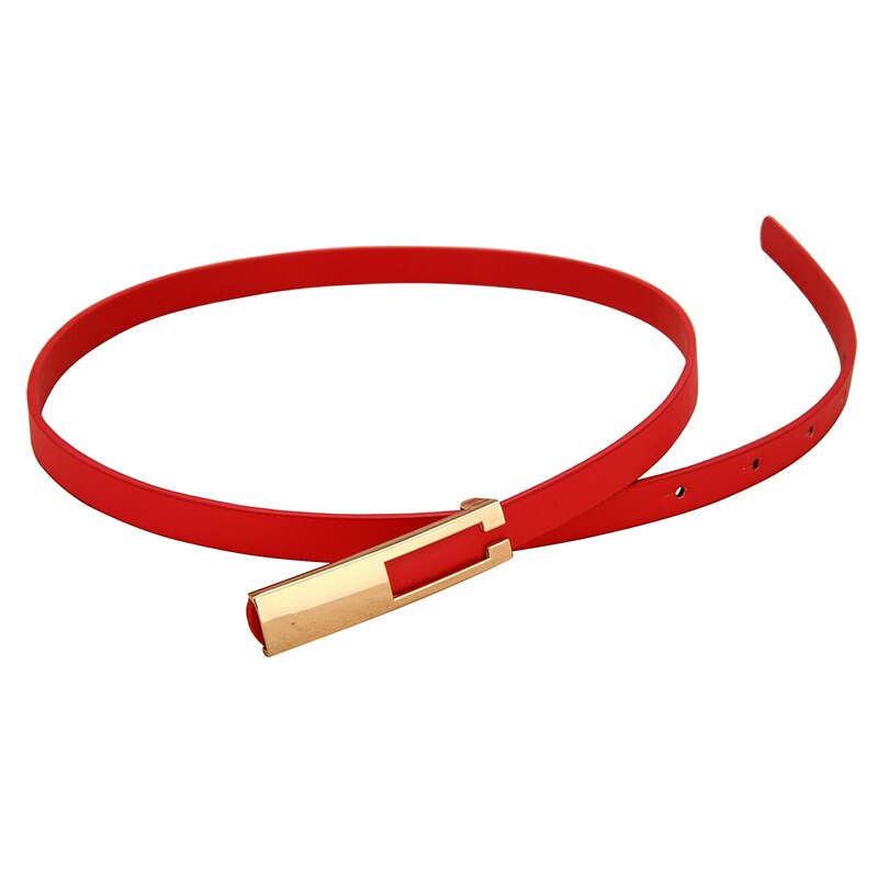 Cinturones de mujer con hebilla de Metal para vestidos de cuero de correas finas para la cintura de mujer cinturon blanco negro para mujer: red