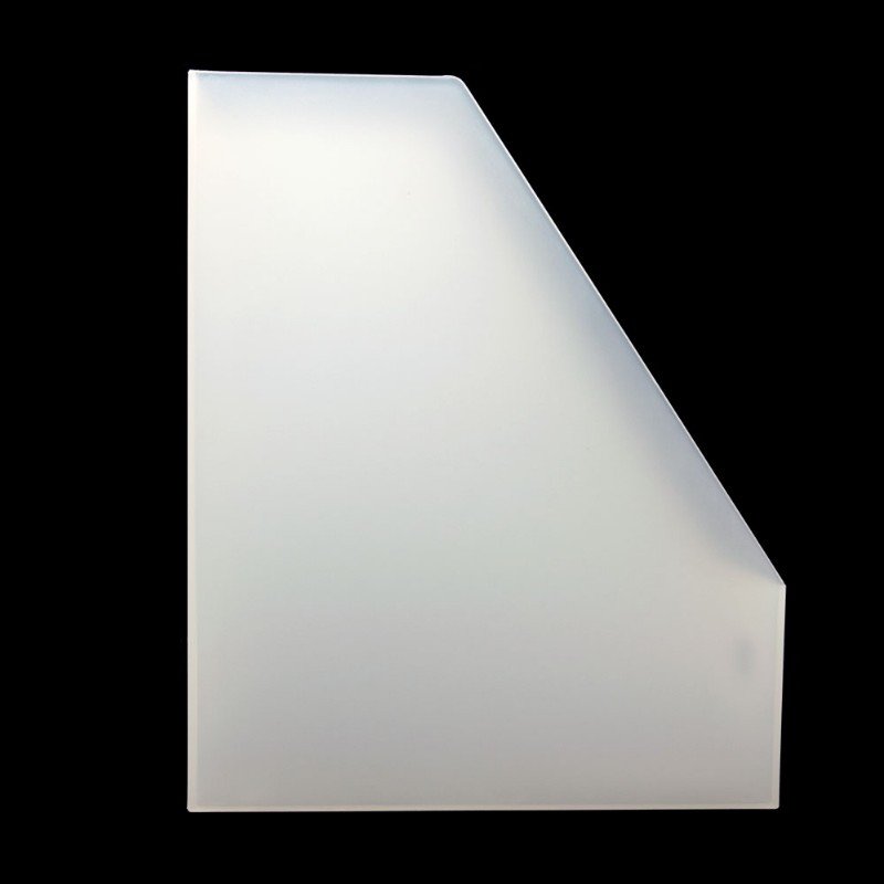 Plastic File Folder Bin Storage Organizer - Vertical with Handle - Holds Notebooks, Binders, Envelopes, Magazines