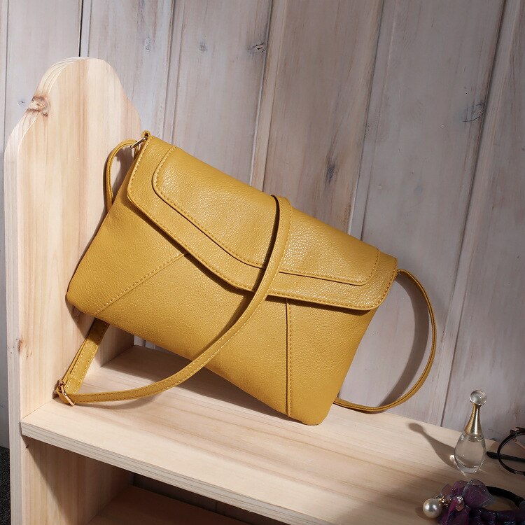 Small Bags for Women Messenger Bags Leather Female Newarrive Sweet Shoulder Bag Vintage Leather Handbags Bolsa Feminina: Yellow