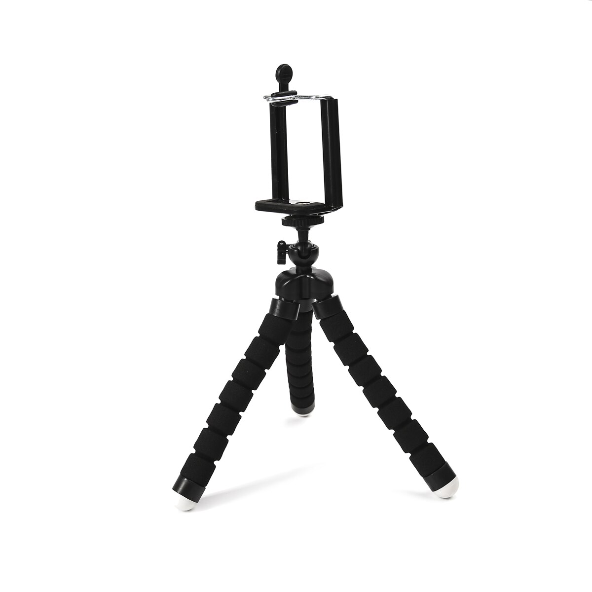 Tripods tripod for phone Mobile camera holder Clip smartphone monopod tripe stand octopus mini tripod stativ for phone: Black