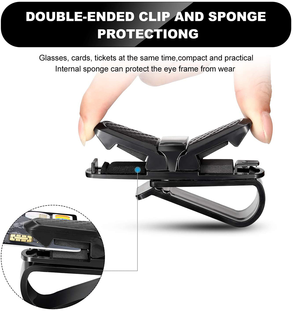 2 Stuks Auto Zonneklep Zonnebril Clip Auto Bril Houder Draagbare Ticket Card Klem ABS Brillen Case Auto Accessoires