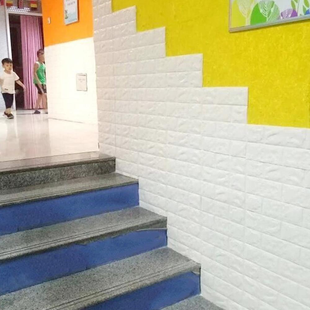 Waterproof EVA Foam 3D Brick Wall Stickers Home Decor DIY Self Adhesive Wall Covering Wallpaper For TV Background Kids Room