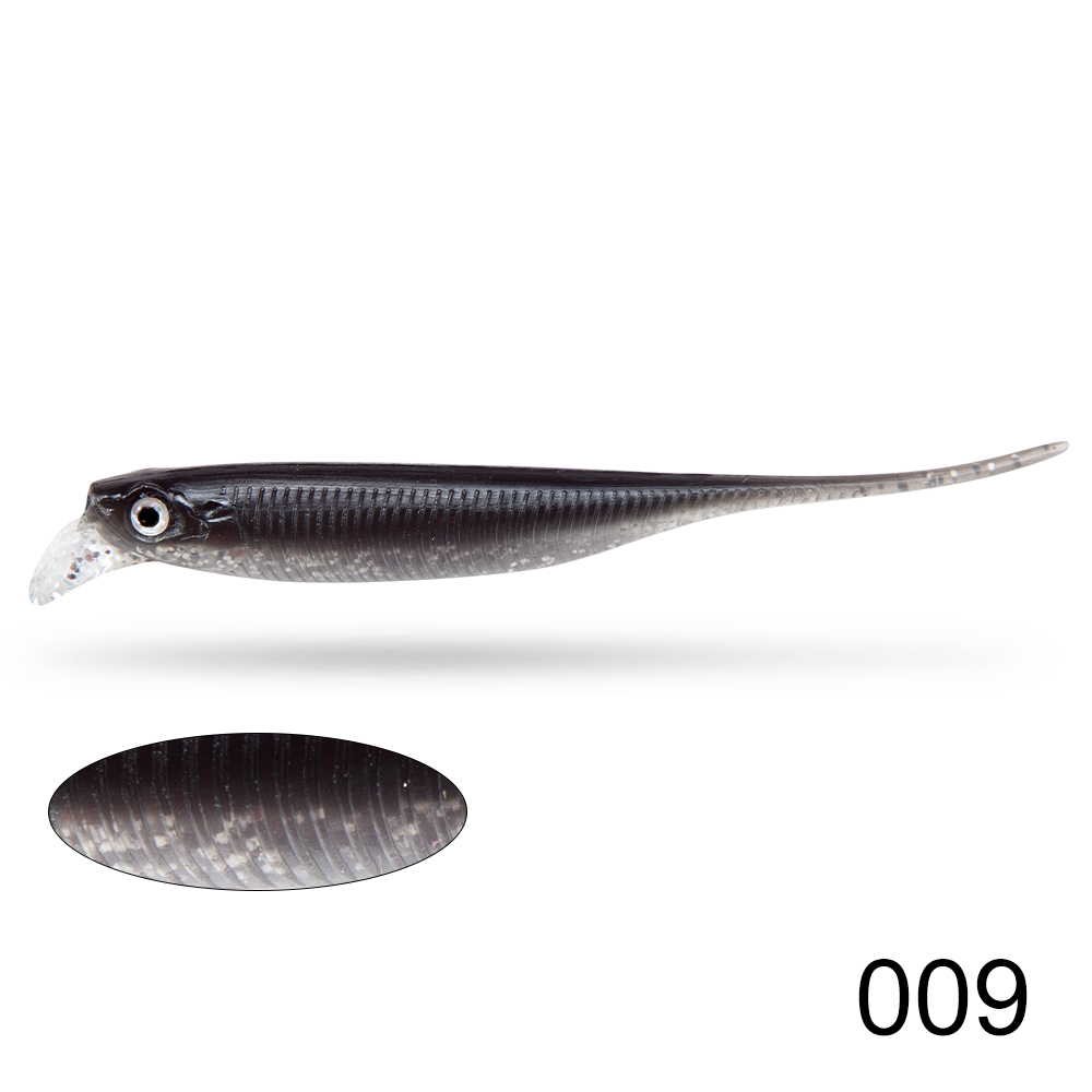 D1 Karper Vissen Zachte Lokken Met Lip 85Mm Drift Zoetwater Aas Leurre Souple Rollende Actie Pesca Zwart Bas Baars visgerei: Bruin