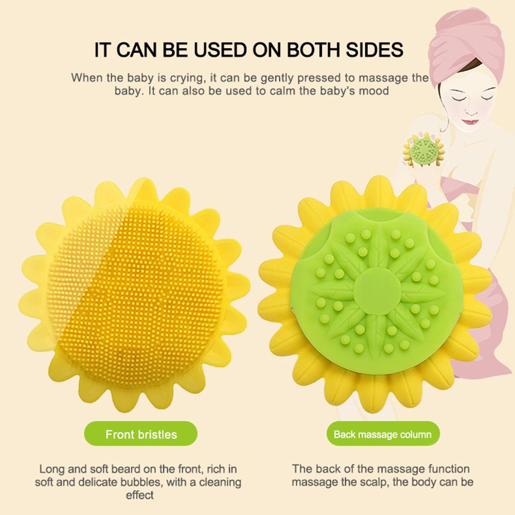 Baby Shampoo Brush Silicone Scrubber Baby Hair Bru... Grandado