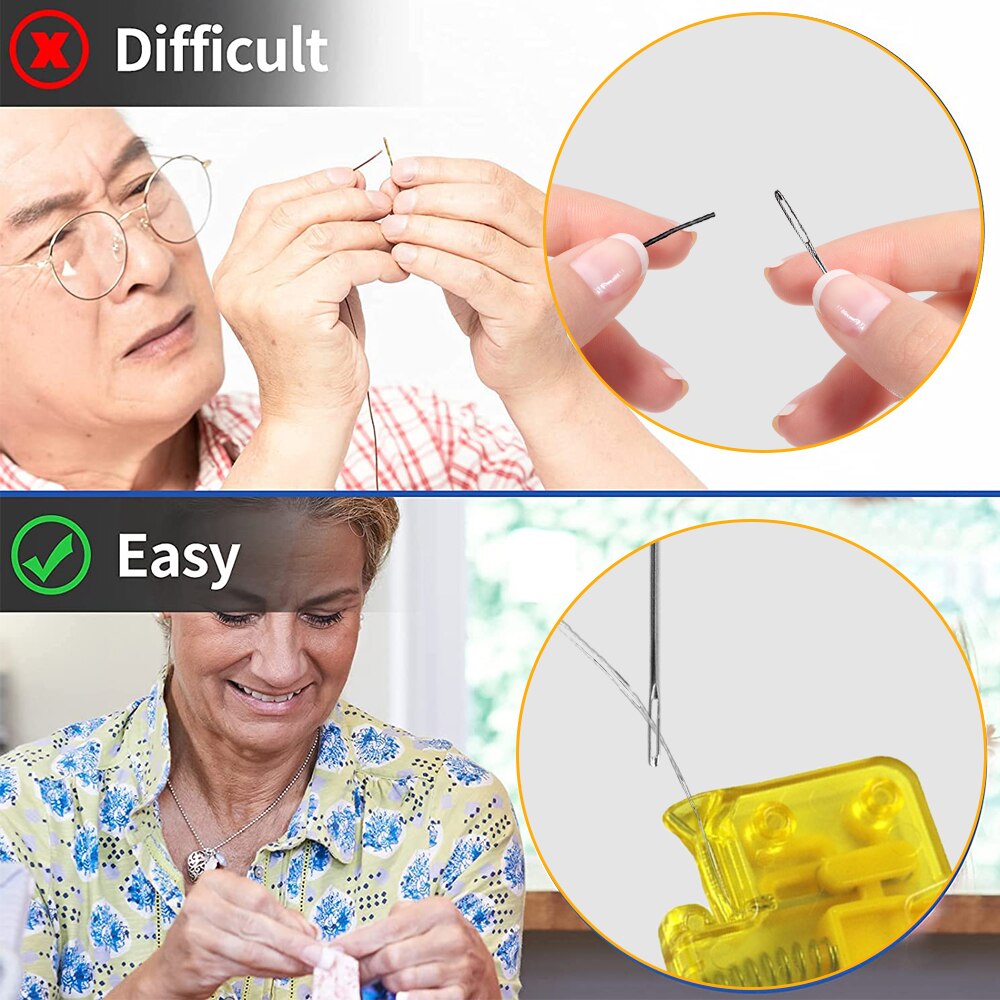Automatic Needle Insertion Threader Auto Sewing Needle Device Hand Machine DIY Needle Recognition Parts Elderly Household Tool