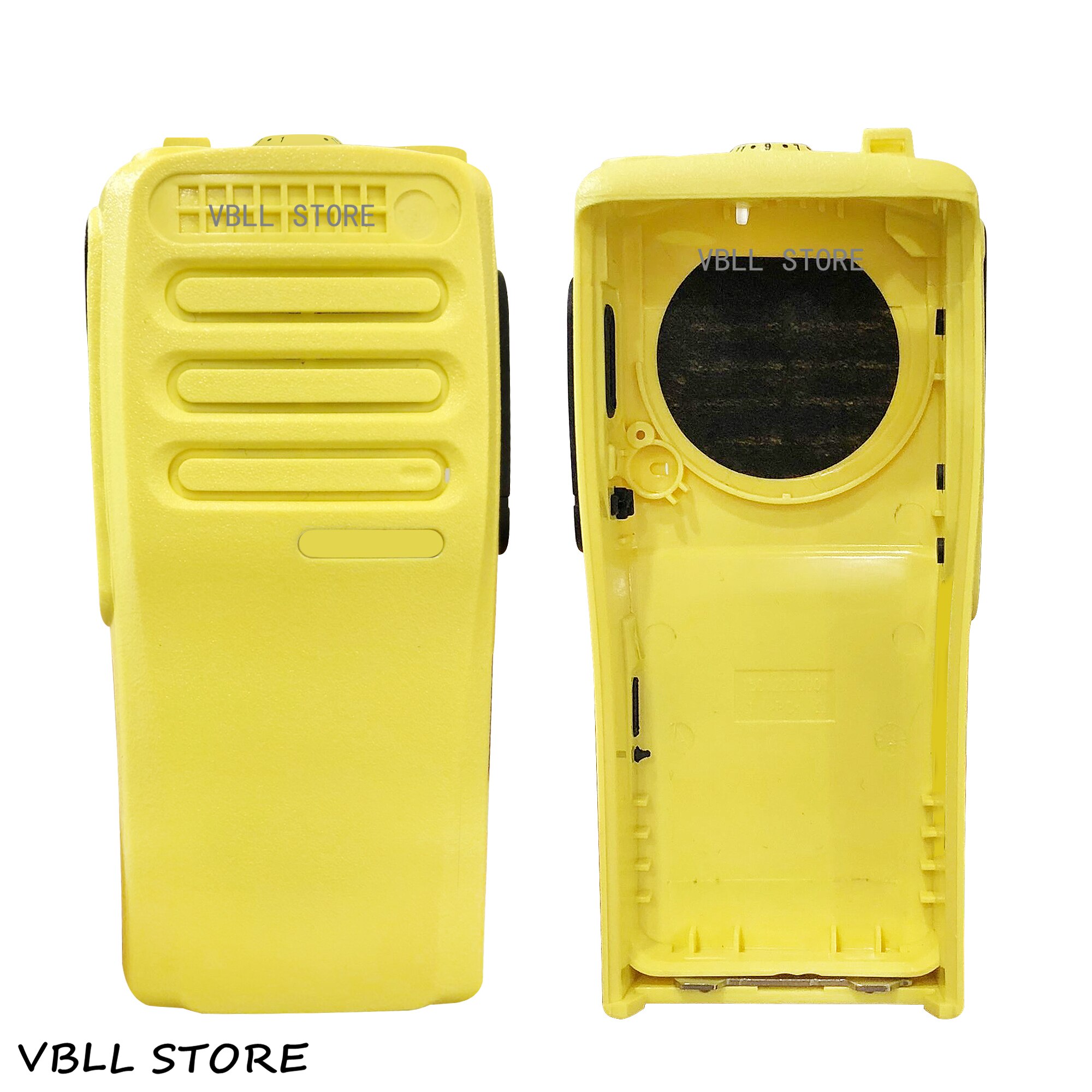 Vbll pmln6345 amarelo walkie talkie reparação caso frente habitação capa apto para motorola cp200d dep450 portátil rádio em dois sentidos