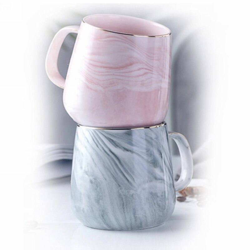 Creatieve Keramische Kopjes Marmer Emaille Mok Koffie Mok Keramische Kopje Koffie Minnaar Porselein Mokken Voor Thee Ontbijt Cup voor Melk
