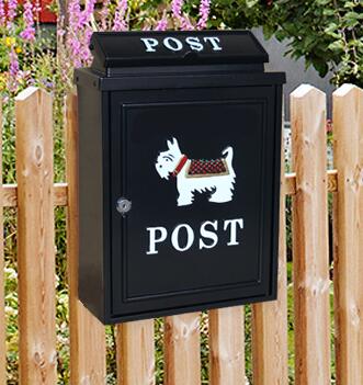 Retro amerikansk pastoral vægmonteret postkasse stor brevkasse udendørs aflåselig sikker postpost støbt aluminium postkasse postkasse: 05