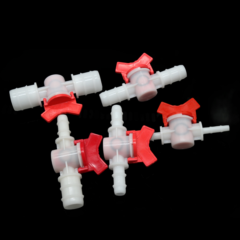 Robinet à tournant sphérique en plastique bidirectionnel, tuyau en PVC, connecteur Micro d'irrigation pour Aquarium et jardin, 4mm 6mm 8mm 10mm 12mm 16mm 20mm 25mm, 1 pièce