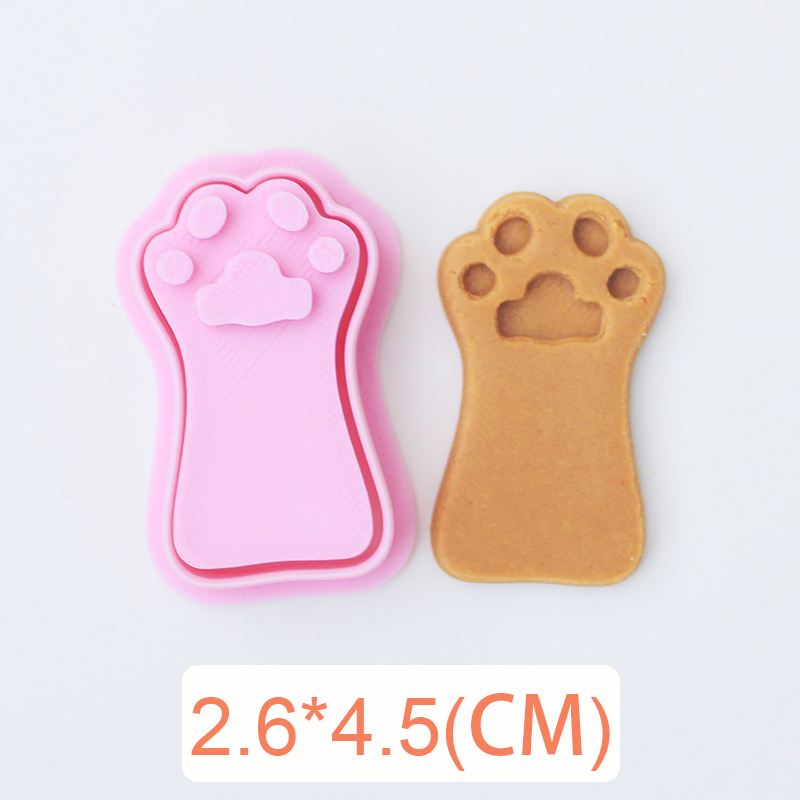 DIY Taart Decoreren Gereedschappen Leuke Kat Liefde Biscuit Mold Cookie Cutters Bakken Tool 3D Cartoon Plastic Bakvorm Cookie Tools: Chocolade