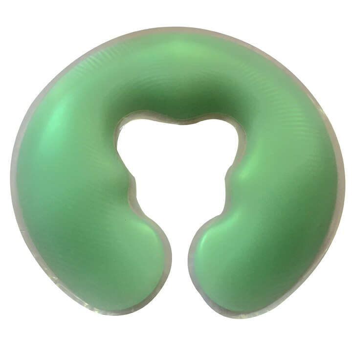 700g Health Care Silicon Spa Pillow Spa Gel Face Rest Pad Body Back Massage Overlay Silicone Face Spa Pillow Face Cradle Cushion: U Shape Green