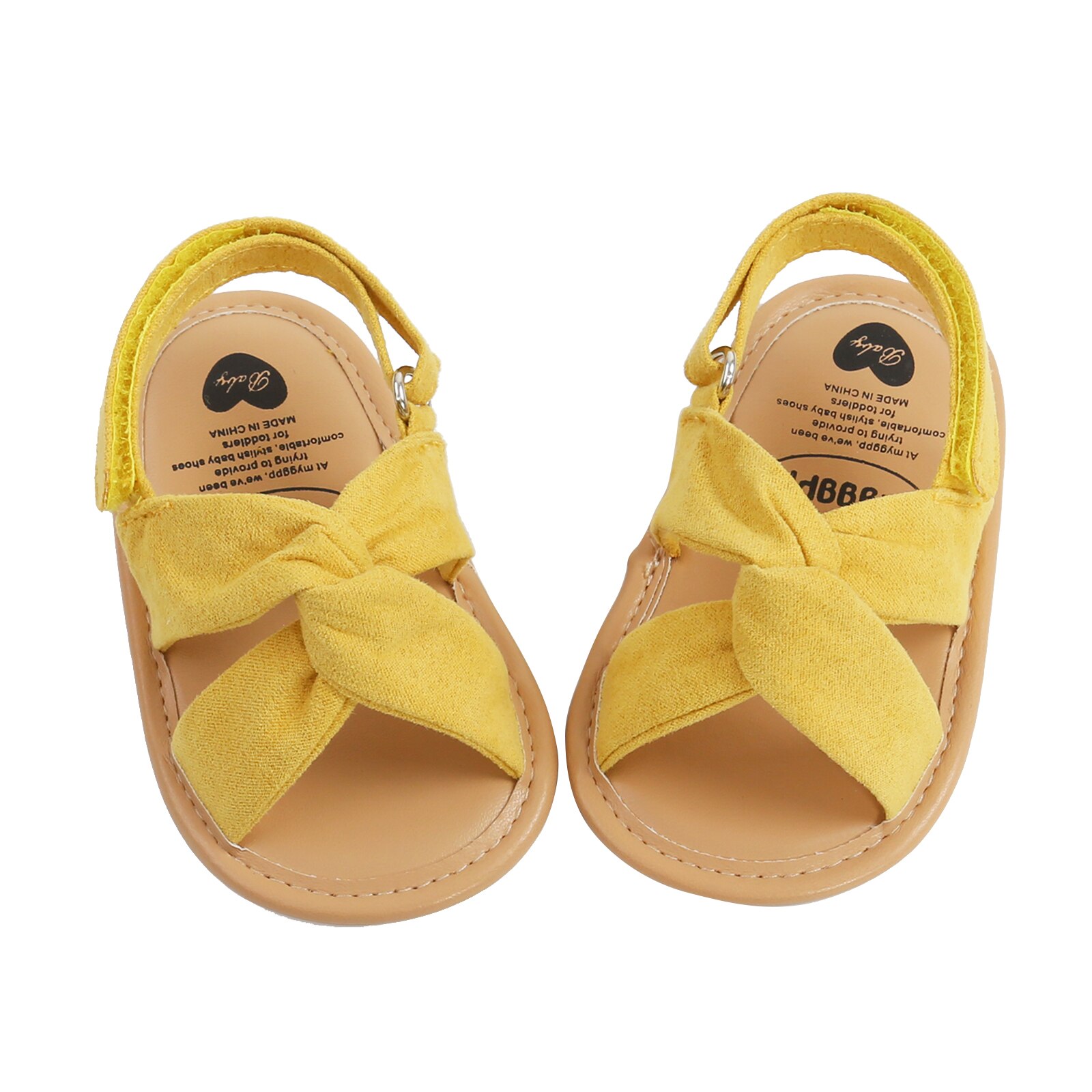 Chaussures pour bébé fille de 0 à 18 mois, sandales plates de couleur unie, semelle en caoutchouc souple, antidérapantes, chaussures de première marche d'été