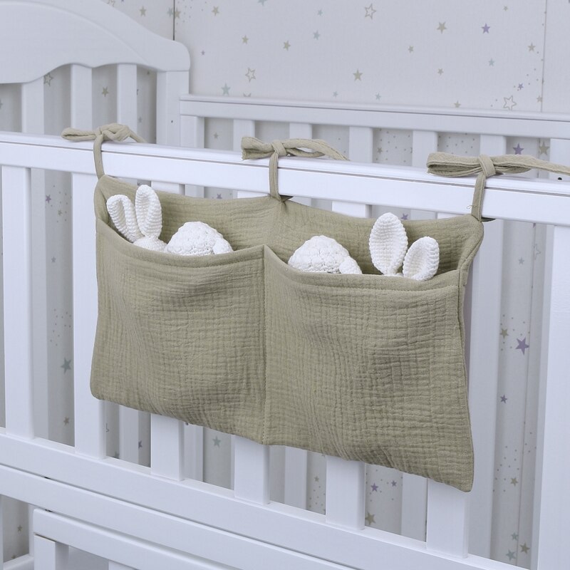 Bolsa de almacenamiento portátil para cuna de bebé, organizador multifuncional para cabecero de cama de recién nacido, ropa de cama para niños, bolsa de pañales
