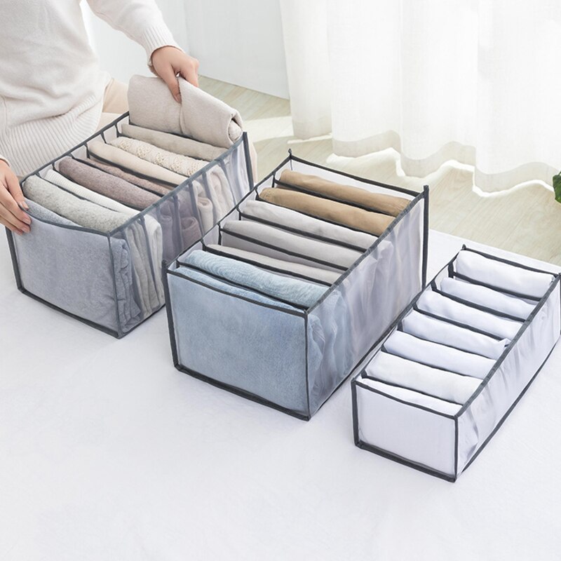Clothes Organizer Wardrobe Clothes Storage Box Organizer Box Socks Underwears Bras Storage Compartments Jeans Storage Box