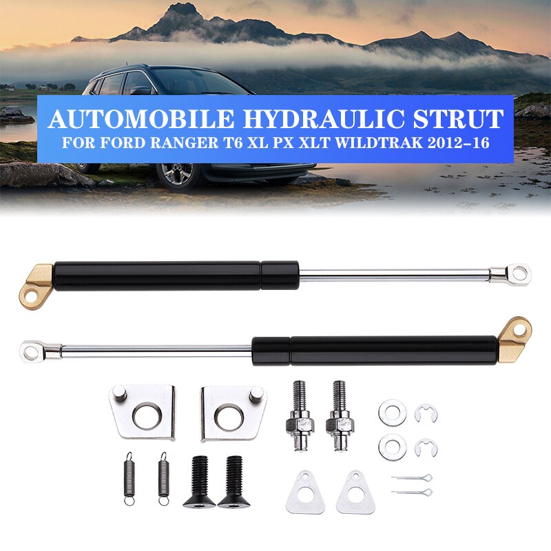 2pcs Car Rear Gate Strut Shock Gas Slow Down Left and Right For Ford Ranger T6 Xl Px Xlt Wildtrak