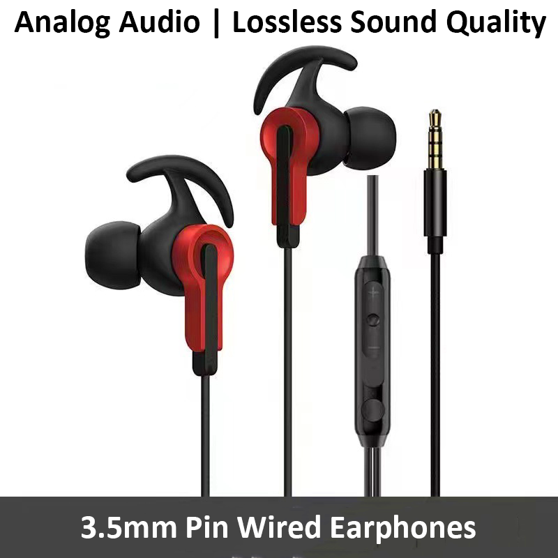 Auricolari da gioco cablati da 3,5 mm, auricolari audio analogici, cuffie cablate con microfono, auricolari sportivi stereo HiFi bassi, gioco senza ritardo