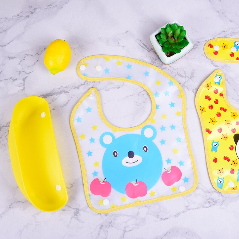 Cartoon Bib, Baby Eten Afneembare Rijst Zak, Kinderen Wegwerp Waterdicht En Vuil-Proof Siliconen Bib, speeksel Pocket