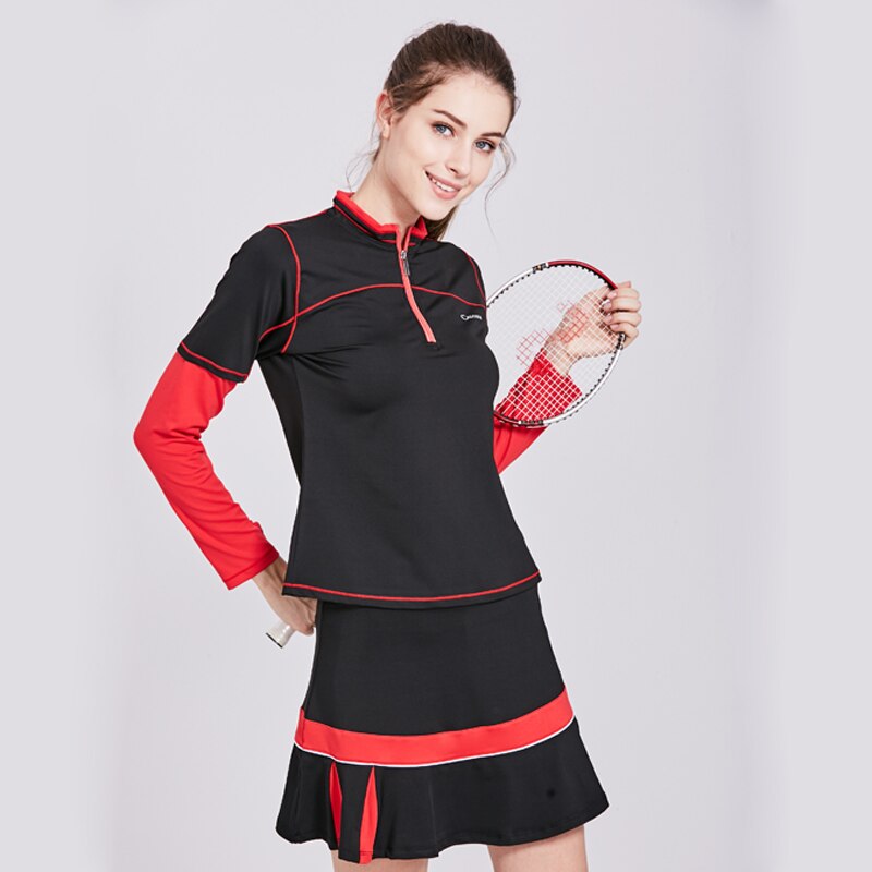 Herfst Lente Pak Tops Shirt Lady Golf Wear Tennis Baseball Slanke Lange Mouw Jasje Korte Rok Kleding Kleding Voor Vrouwen