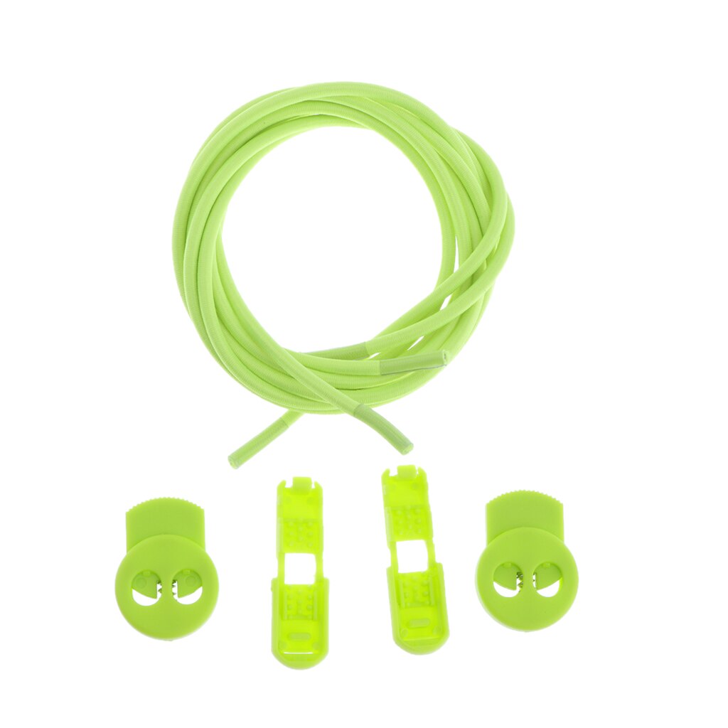 Stretching Lock Lace Elastische Schoenveters Lock Veters Geen Stropdas Triathlon Running Jogging Reflecterende Schoen Kant: Yellow Reflective