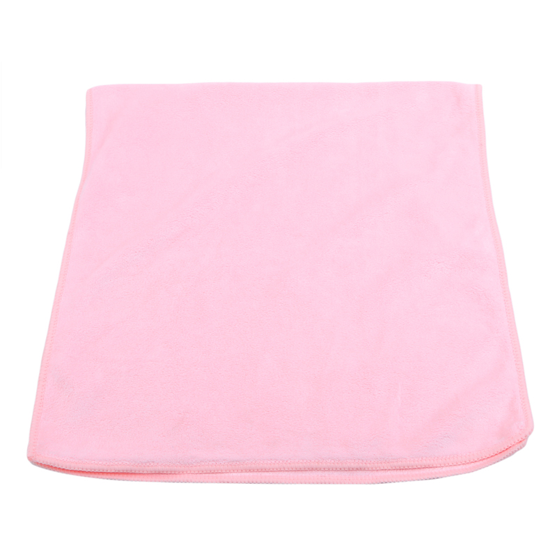 Nuttig Grote Dikke Zachte 75x35 cm Absorberende Polyester Fiber Beach Drogen Bad Washandje Douche Handdoek: Pink