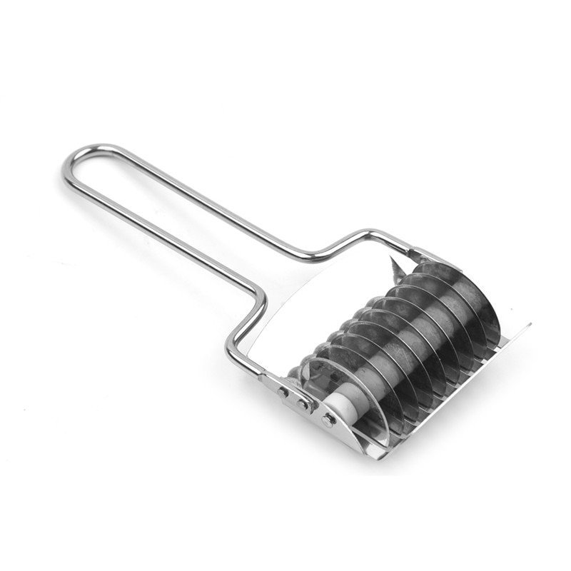 Ruostumaton teräs manuaalinen taikina nuudeli vihannesleikkuri tela nuudelileikkuri keittiön leivonta- ja leivonnaisten leikkaustyökalut