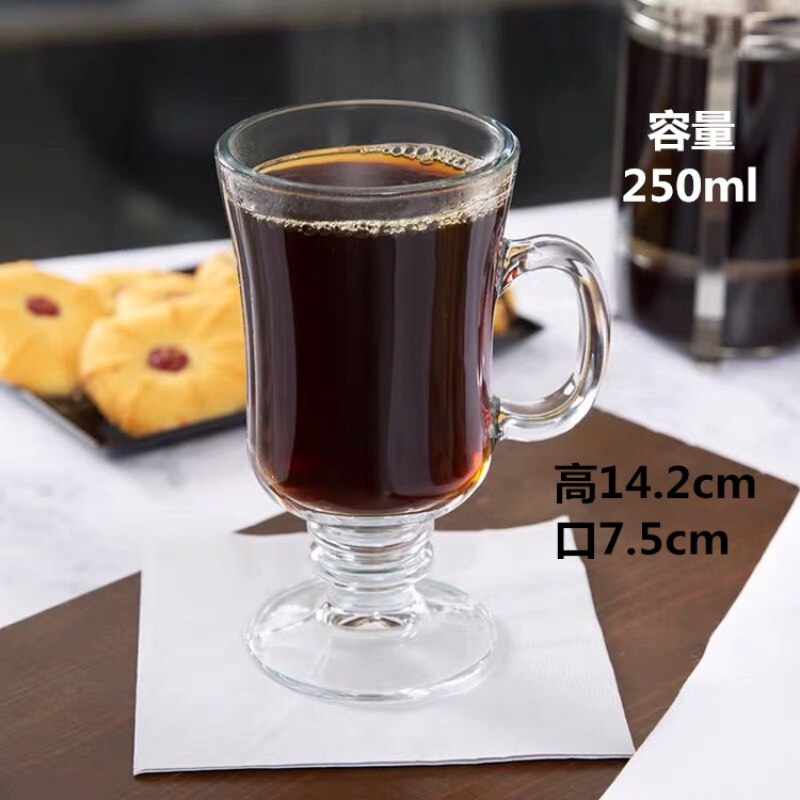 Latte, Irish coffee cup, cold drink cup, sand ice drink cup, glass water cup, ice coffee cup, cocktail cup: 250ML1pcs