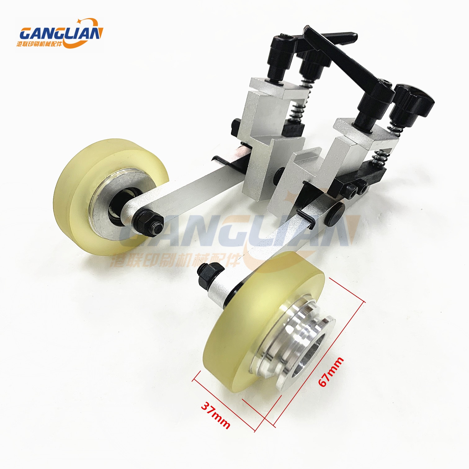 1 Pair Die Cutting Machine Rubber Wheel Assembly Brush Wheel Assembly: Rubber Wheel Ass.