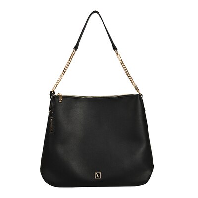 VS Boho Tasche Neue Errözehn Colorblock Bindung Straße Mehrfarbig Mittel Schulter Tasche: Schwarz