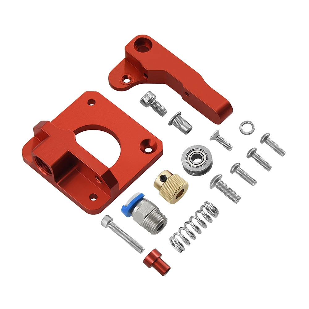 3D Printer Parts MK8 Extruder Upgrade Aluminum Block Bowden Extruder 1.75mm Filament Reprap Extrusion for Ender 3 CR10 Blu-3: Upgrade Red Right