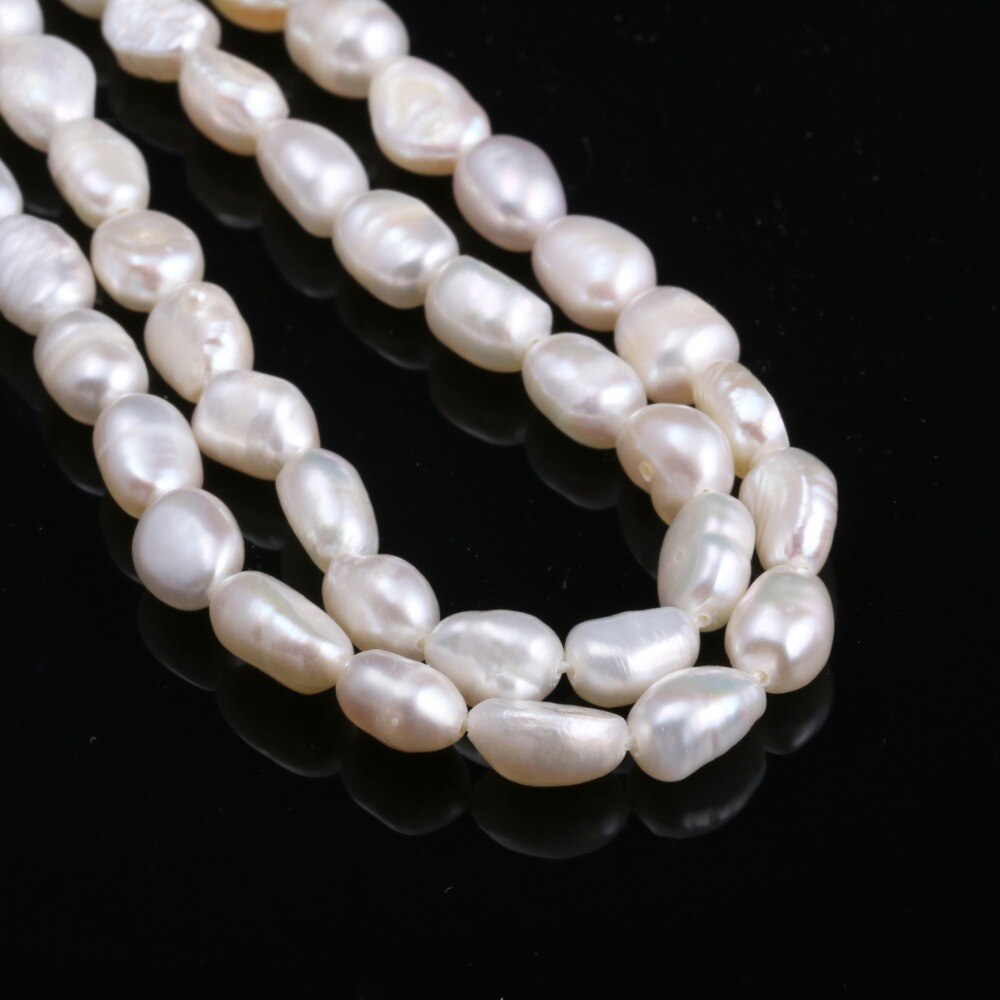 Natural Pearls Freshwater Cultured loose Beads for Jewelry Making DIY Bracelet Necklace Earrings Strand 13 Inches Size 6-7mm