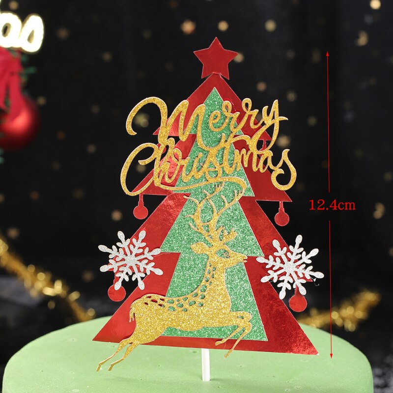 Julgran cupcake tårta dekoration baby god jul fest dekoration dessert bakning tårta topper dekoration