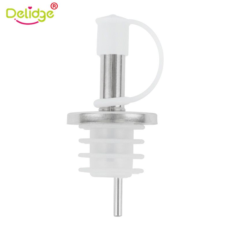 Delidge 1 pc Multifunctionele Wijn Schenker Roestvrij Staal Wijn Stop Olijf Schenker Dispenser Fles Mond Met Stopper Bar Tool: White