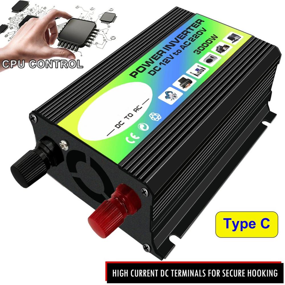 3000W 12V robić 220V/110V samochodowa przetwornica napięcia za pomocą tego narzędzia online bez przejściówka robić ładowarki podwójny USB transformator napięcia zmodyfikowana fala sinusoidalna