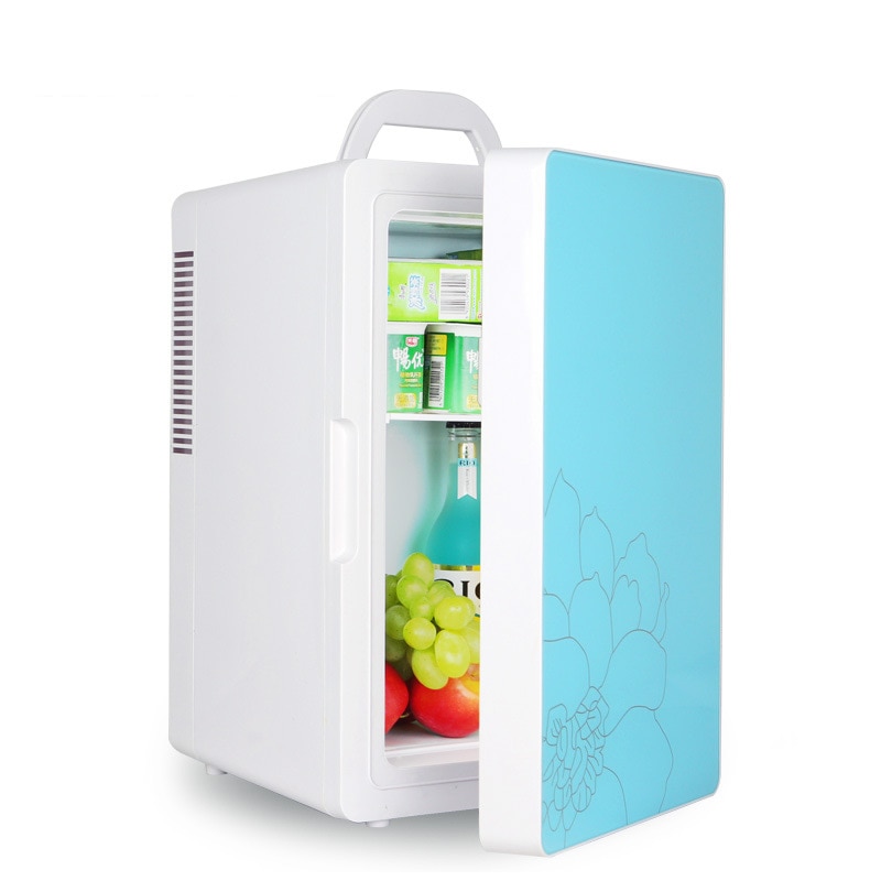 16L Mini Refrigerated Car Fridge / Mini Power Student Dormitory Refrigerated Fridge / Handheld Lunch &amp; Warm Refrigerator: Default Title