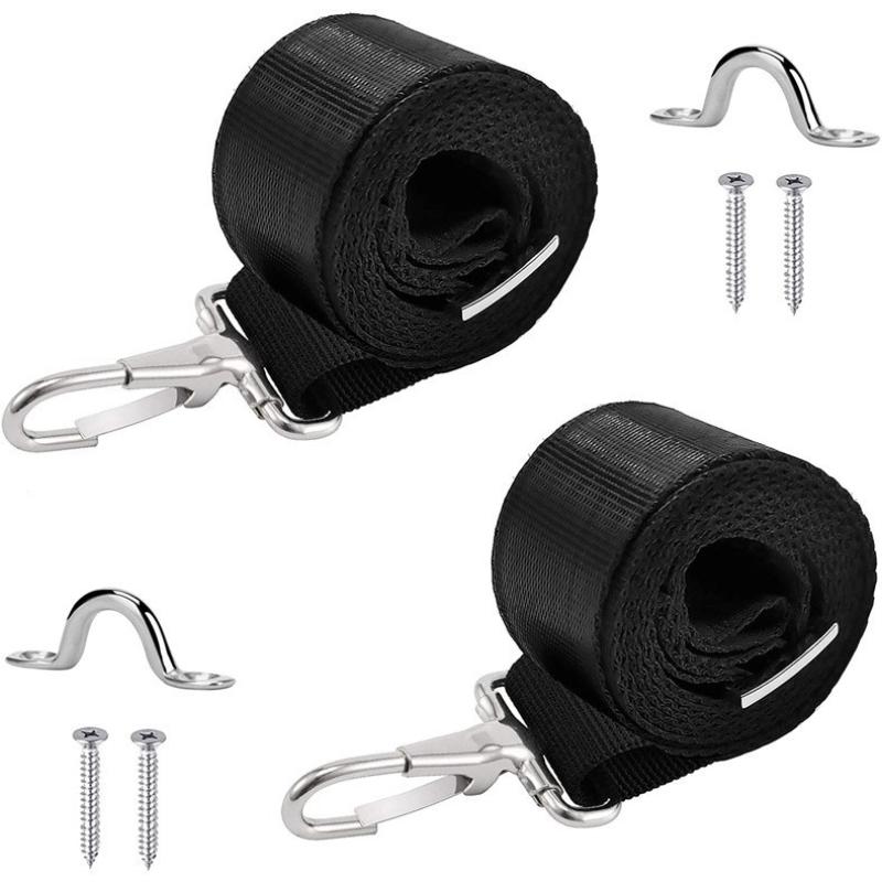 Weatherproof Adjustable Marine Webbing Straps Boat Top Awning Securing Straps with Loop for Boat Camping: SKY BLUE