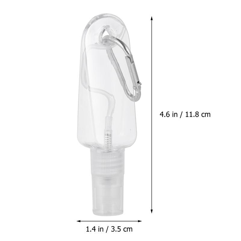 5pcs Portable Spray Bottles Plastic Hand Sanitizer Bottles Empty Spray Bottle Multifunction Bottles with Hanger