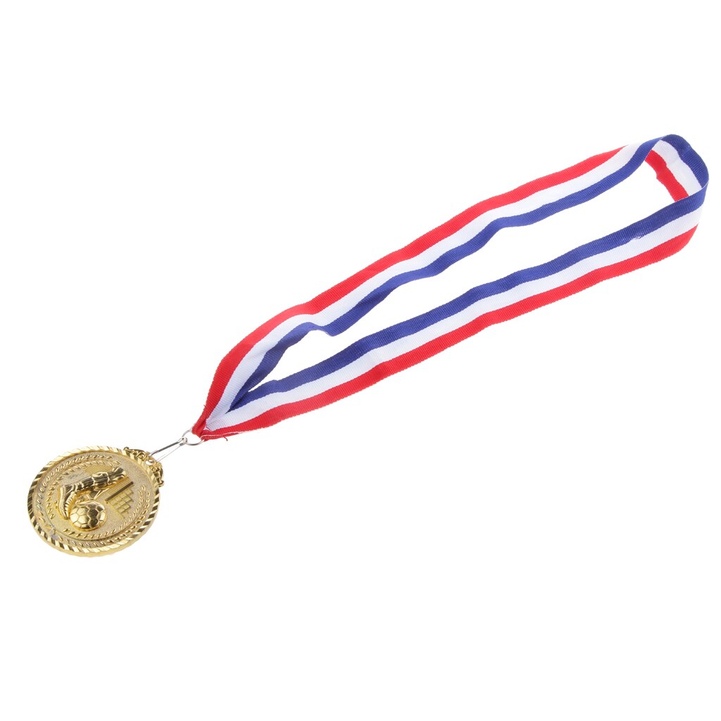 6.5CM Metal Gold Winners Medal Kids Pretend Role Play Game Props - Football