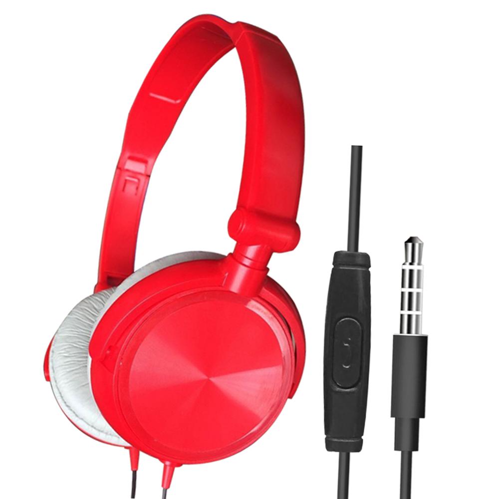 3.5mm Plug Wired On-Ear Headsets Headphone For Laptop Computer PC Phone Tablet Gaming Music Deep Bass Foldable Headphones