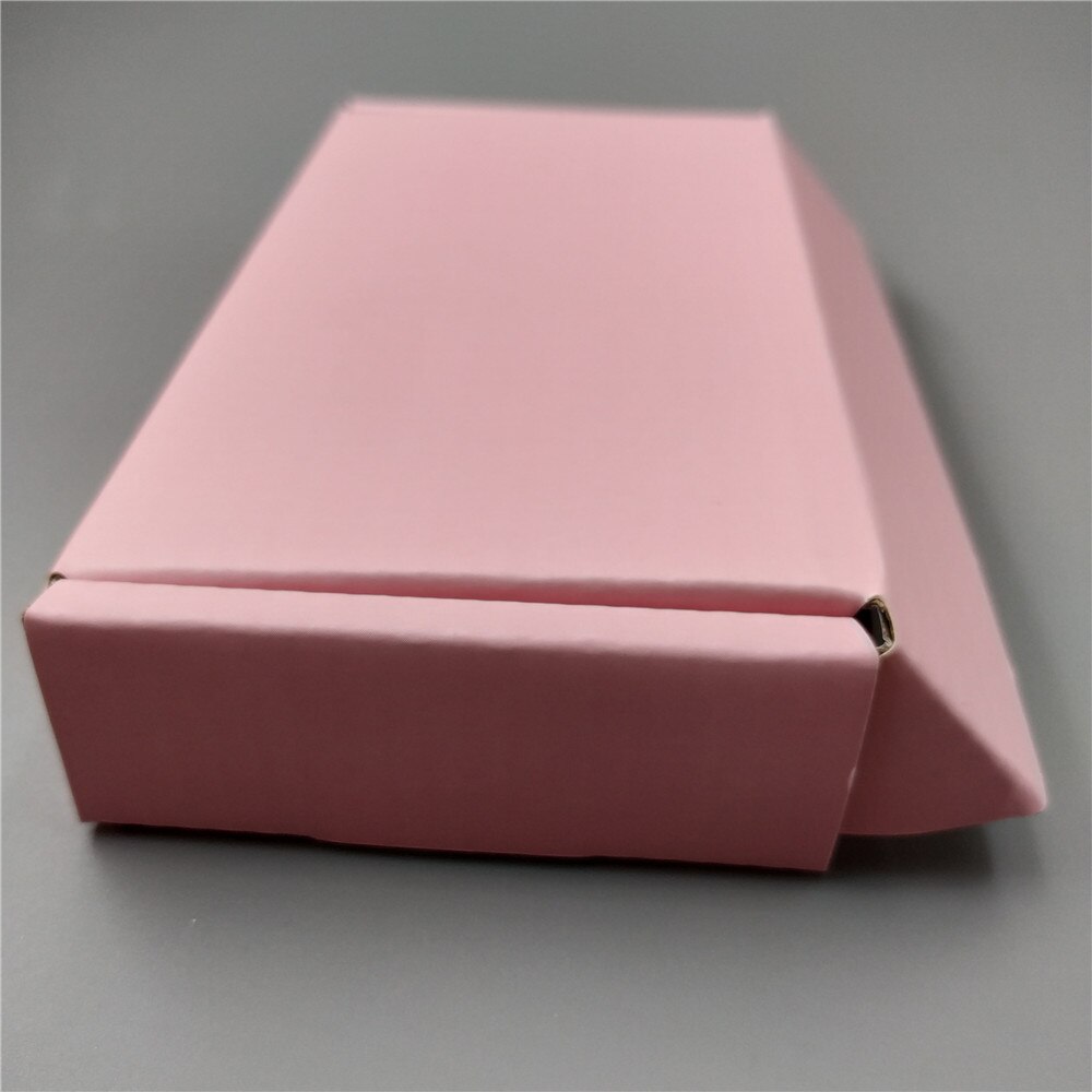 16x8x3cm 10pcs Square Corrugated Box pink Cardboard Box Mailer Birthday Boxes 3-Layer Thicken Paper Box