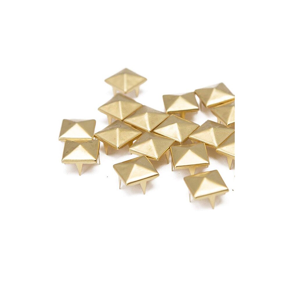 50 Pcs Piramide Studs Metalen Klauw Kralen Nailhead Punk Klinknagels Met Spikes (12mm)