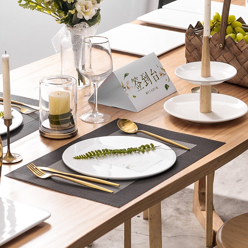 High-foot Ceramic Cake Tray Set Table Dessert Table Display Stand Cake Stand Birthday Snack Three-tier Tray Dessert Plate