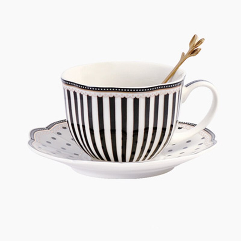 European Ceramic Coffee Cup and Saucer Set Home English Afternoon Tea Cup Office Flower Tea Cup Ceramic Tea Set Cup and Saucer: j