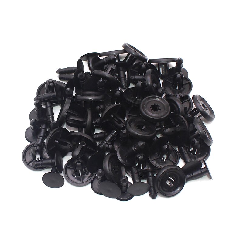 50 stk 7mm plastnagler klips for toyota avensis corolla prius yaris lexus  es300 es350 bilmotor under deksel holder trykstift