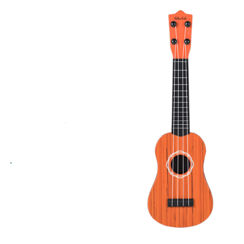 freundlicher Gitarre Simulation Ukulele FrüHenne Bildung ABS Kunststoff obst aufbringen Kind Spielzeug Für Anfänger Musical Instrument: 42cm Mahagoni-