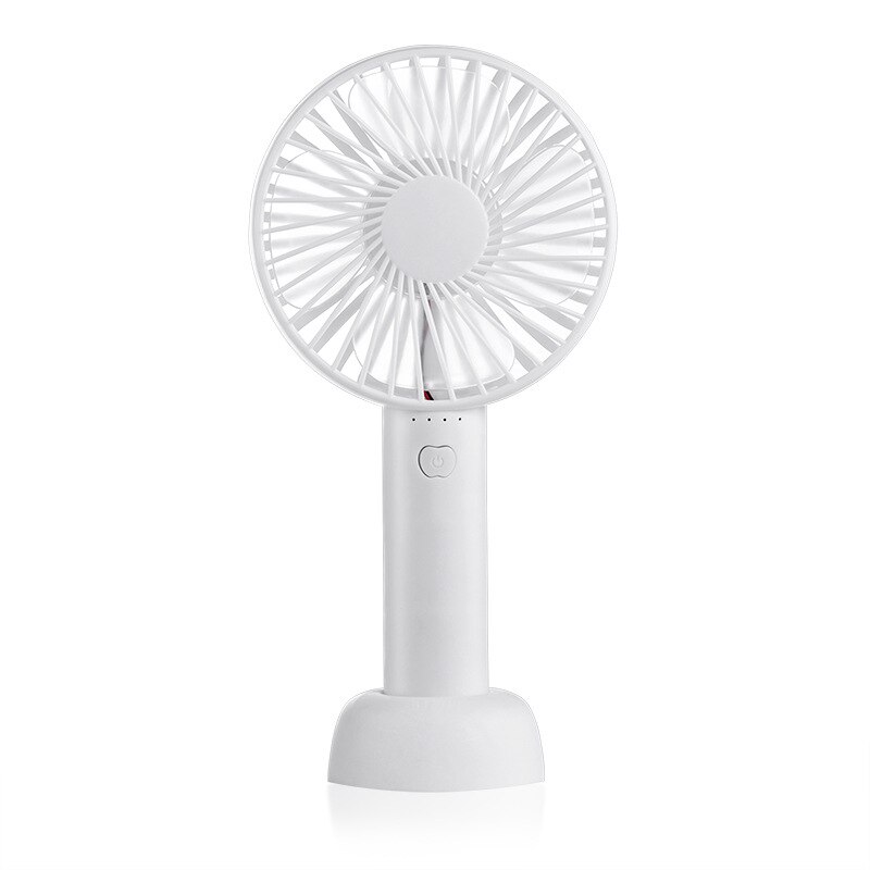 ventilateur portable Mini ventilateur USB rechargeable avec Base petit ventilateur pour voyage fille: White
