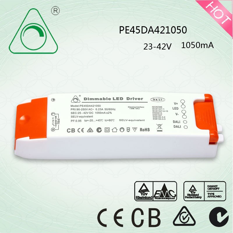 1-10V Signal 45W Dimmable Led Dirver Dali digital addressable lighting interface for Led Lighting