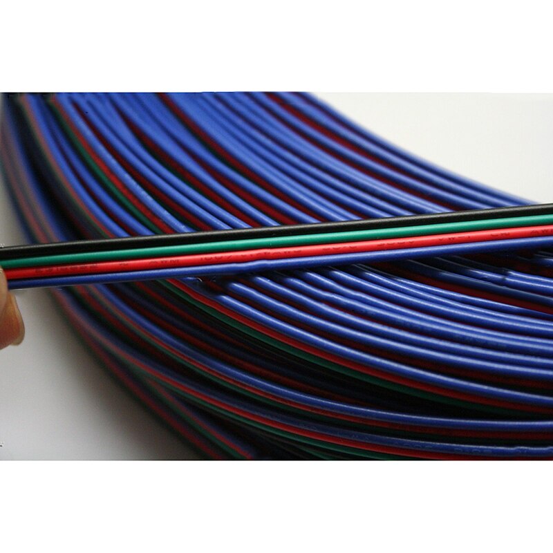 5 M 4-Pin Draad Rgb Extension Cable Koord Voor Led Strip Licht Pvc Plastic (Buitenste)