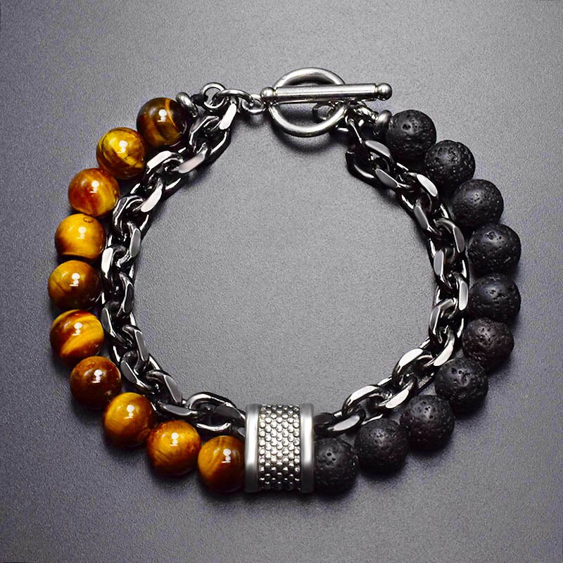 Natuursteen Kralen Mannen Accessoires Roestvrij Staal Vrouwen Armband Bracciale Uomo Bileklik Armbanden For A Vrouwen Sieraden: 3