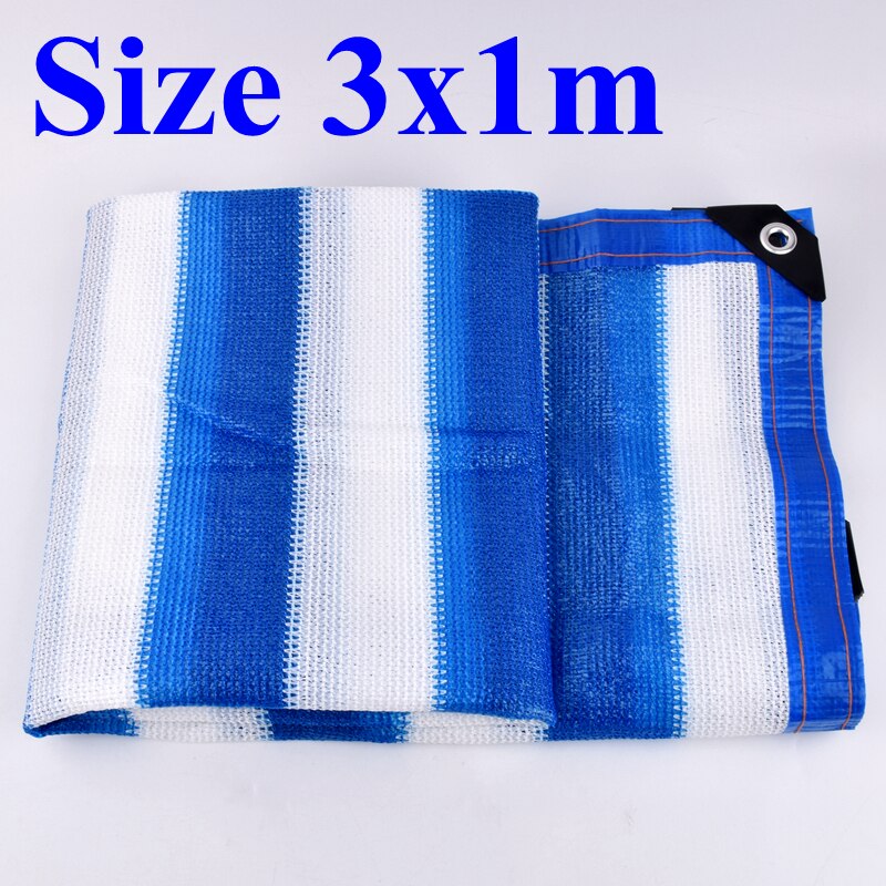 Blue-White Anti-UV Sunshade Net Privacy Safety Net Shading Net Outdoor Swimming Pool Awning Pet House Sun Shade Rate 95~90%: 3x1m